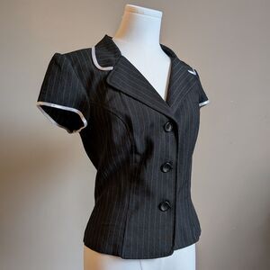 Vintage Y2K Speechless Pinstripe Blazer Jacket Ally McBeal Office Corpcore 11